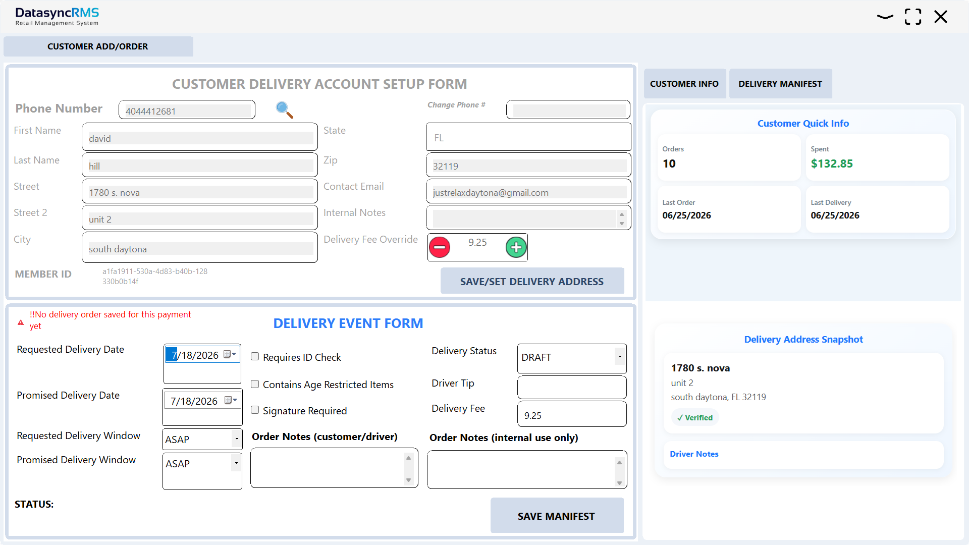 Screenshots - Datasync RMS